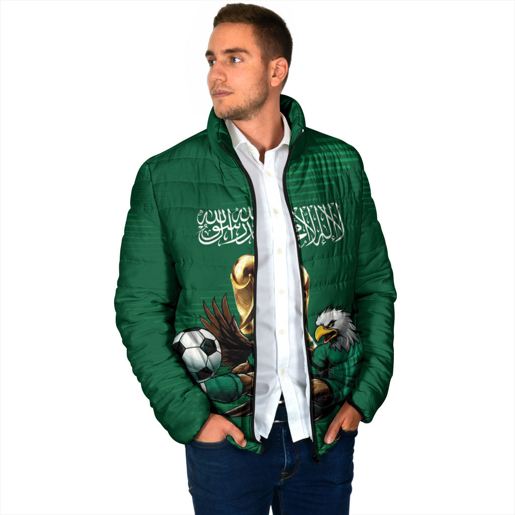 Custom Saudi Arabia 2026 World Football Padded Jacket Arabian Green Falcons