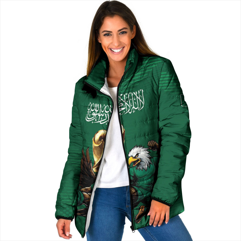 Custom Saudi Arabia 2026 World Football Padded Jacket Arabian Green Falcons