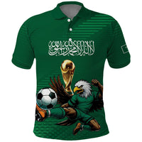 Custom Saudi Arabia 2026 World Football Polo Shirt Arabian Green Falcons