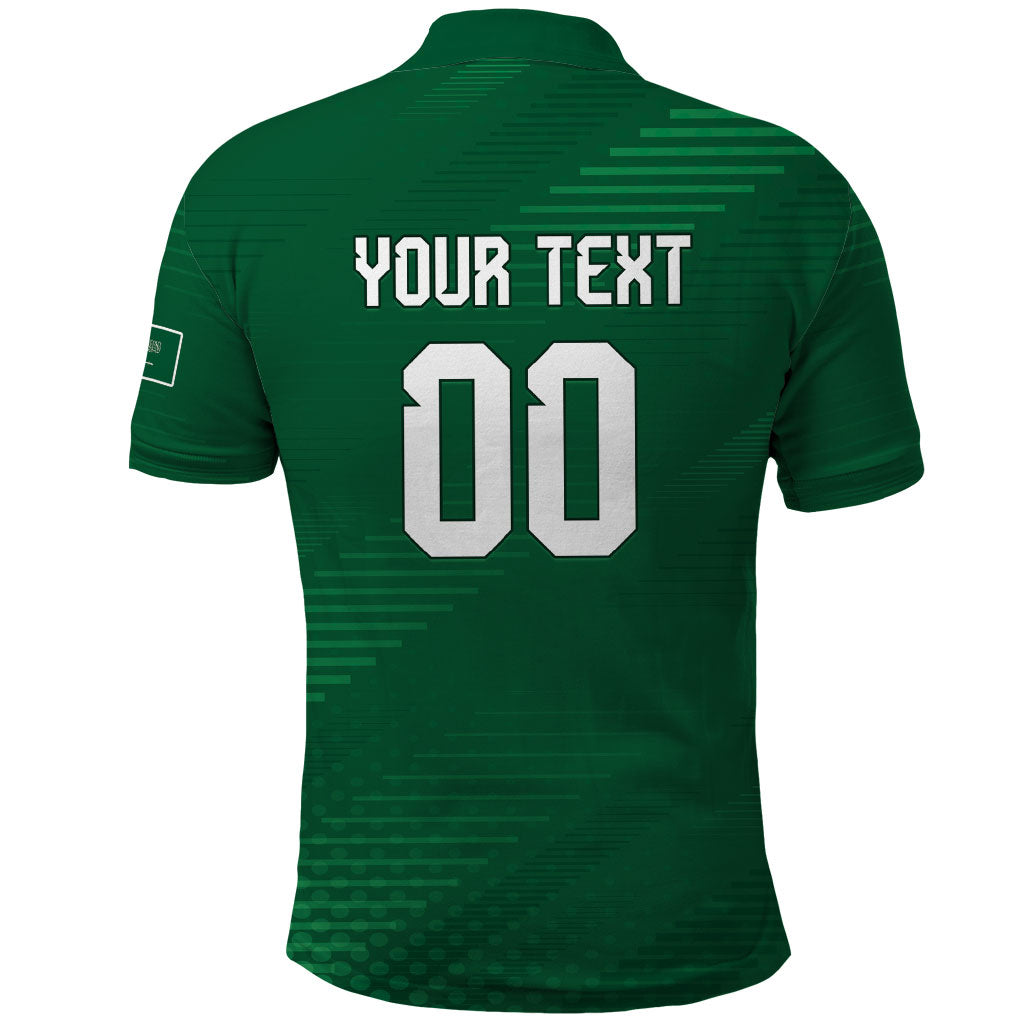 Custom Saudi Arabia 2026 World Football Polo Shirt Arabian Green Falcons