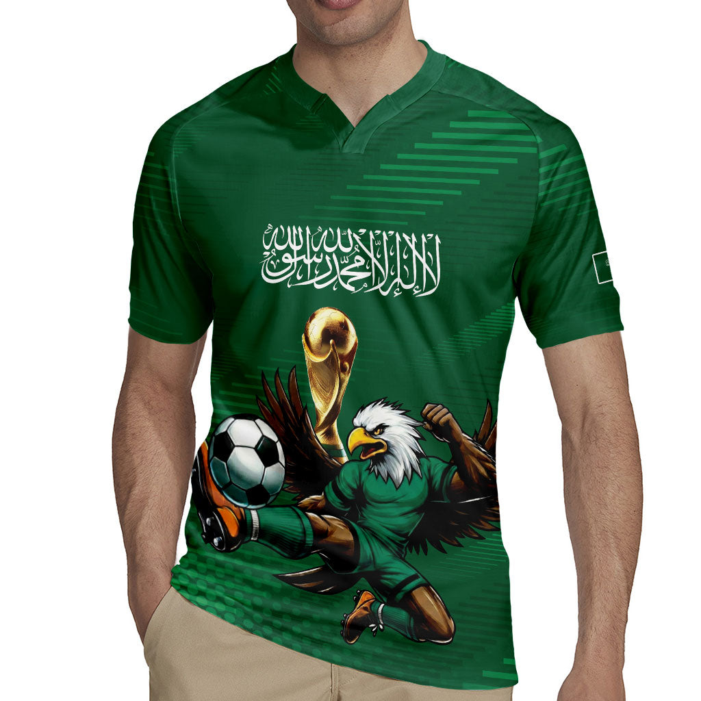Custom Saudi Arabia 2026 World Football Rugby Jersey Arabian Green Falcons