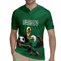Custom Saudi Arabia 2026 World Football Rugby Jersey Arabian Green Falcons