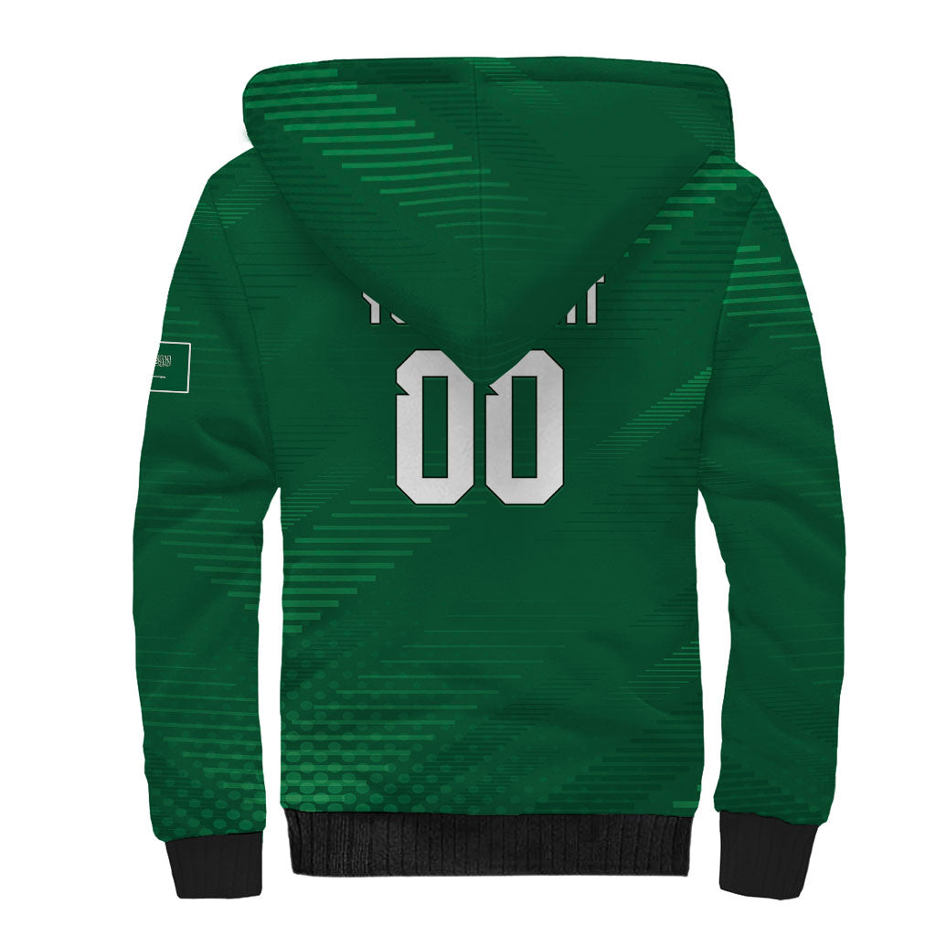 Custom Saudi Arabia 2026 World Football Sherpa Hoodie Arabian Green Falcons