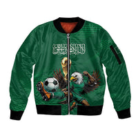 Custom Saudi Arabia 2026 World Football Sleeve Zip Bomber Jacket Arabian Green Falcons
