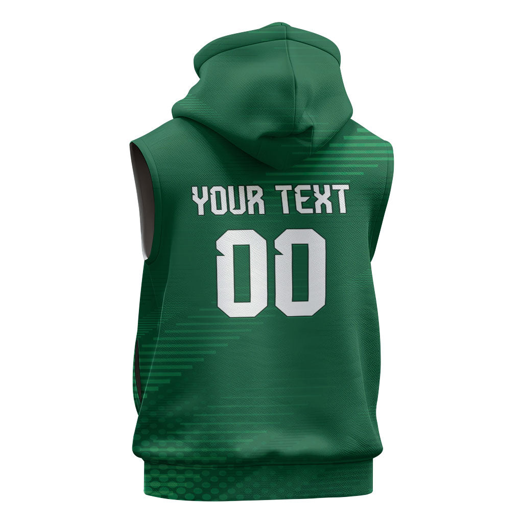 Custom Saudi Arabia 2026 World Football Sleeveless Hoodie Arabian Green Falcons