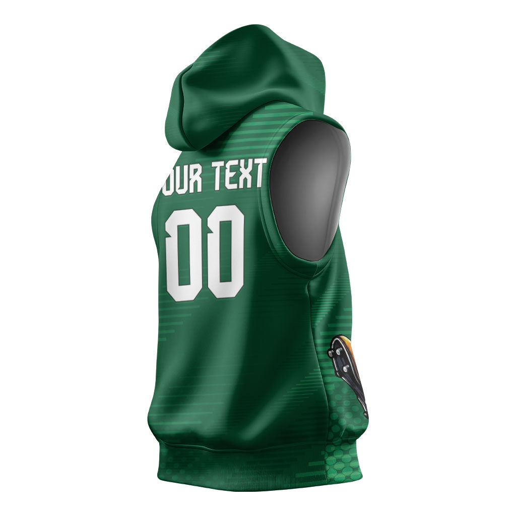 Custom Saudi Arabia 2026 World Football Sleeveless Hoodie Arabian Green Falcons