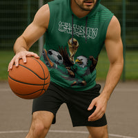 Custom Saudi Arabia 2026 World Football Sleeveless Hoodie Arabian Green Falcons