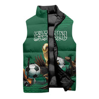 Custom Saudi Arabia 2026 World Football Sleeveless Puffer Jacket Arabian Green Falcons