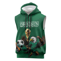 Custom Saudi Arabia 2026 World Football Sleeveless Zip Hoodie Arabian Green Falcons