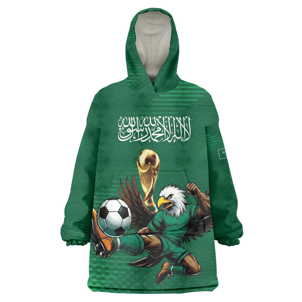 Custom Saudi Arabia 2026 World Football Wearable Blanket Hoodie Arabian Green Falcons