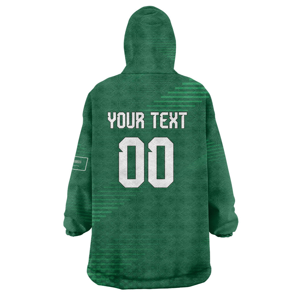 Custom Saudi Arabia 2026 World Football Wearable Blanket Hoodie Arabian Green Falcons