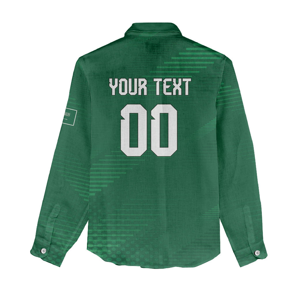 Custom Saudi Arabia 2026 World Football Women Casual Shirt Arabian Green Falcons