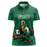 Custom Saudi Arabia 2026 World Football Women Polo Shirt Arabian Green Falcons
