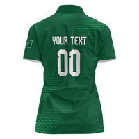 Custom Saudi Arabia 2026 World Football Women Polo Shirt Arabian Green Falcons
