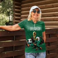 Custom Saudi Arabia 2026 World Football Women Polo Shirt Arabian Green Falcons