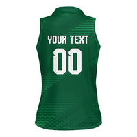 Custom Saudi Arabia 2026 World Football Women Sleeveless Polo Shirt Arabian Green Falcons
