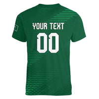 Custom Saudi Arabia 2026 World Football Women V-Neck T-Shirt Arabian Green Falcons
