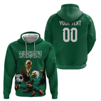 Custom Saudi Arabia 2026 World Football Zip Hoodie Arabian Green Falcons