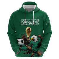 Custom Saudi Arabia 2026 World Football Zip Hoodie Arabian Green Falcons