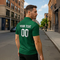 Custom Saudi Arabia 2026 World Football Zipper Polo Shirt Arabian Green Falcons