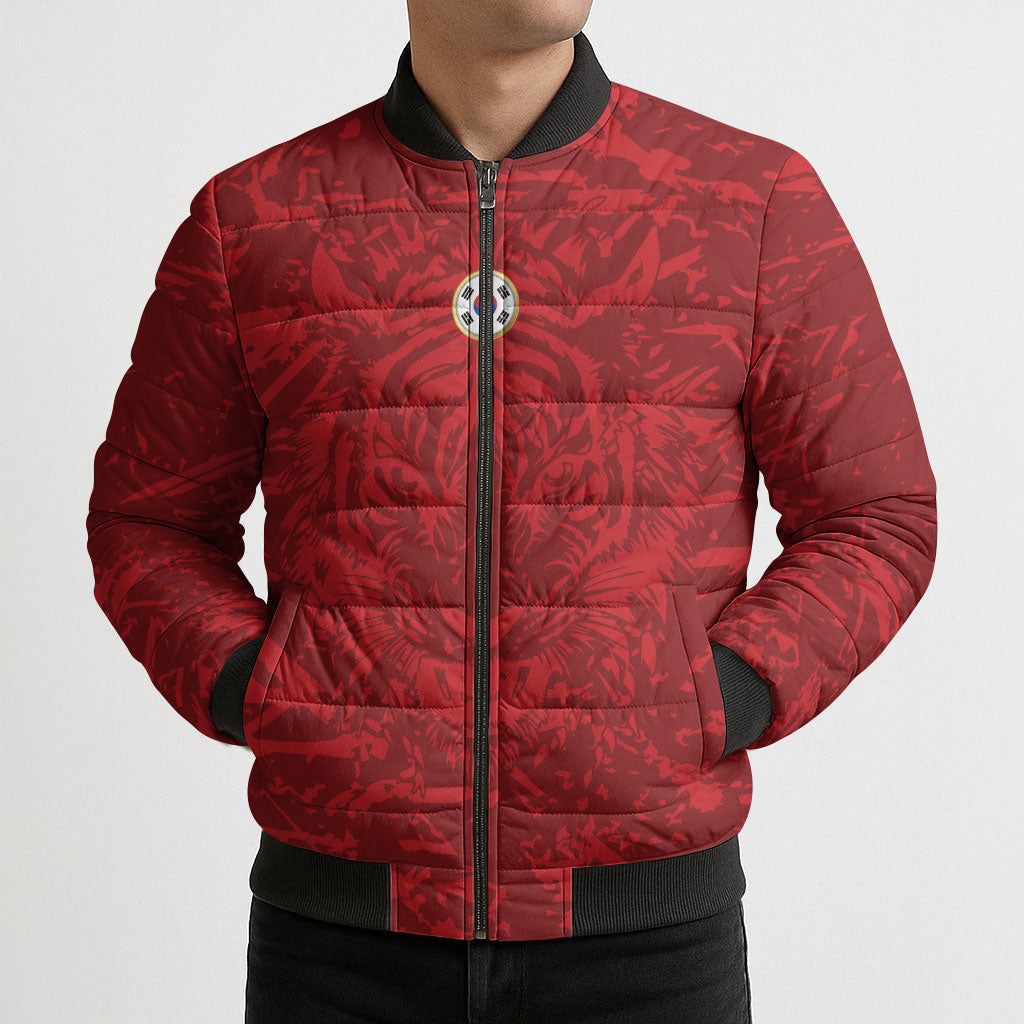 Custom South Korea 2026 World Football Bomber Puffer Jacket Taegeuk Warriors