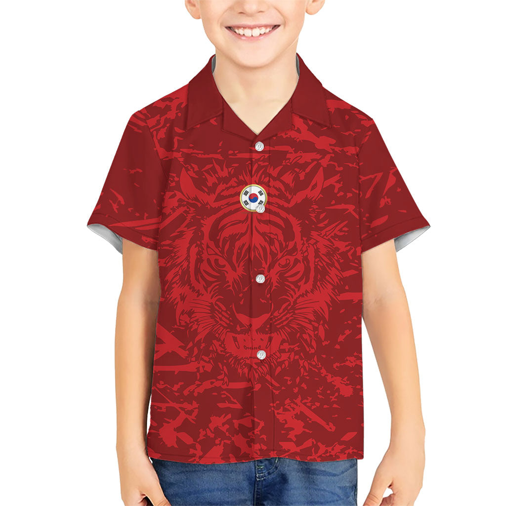 Custom South Korea 2026 World Football Kid Hawaiian Shirt Taegeuk Warriors
