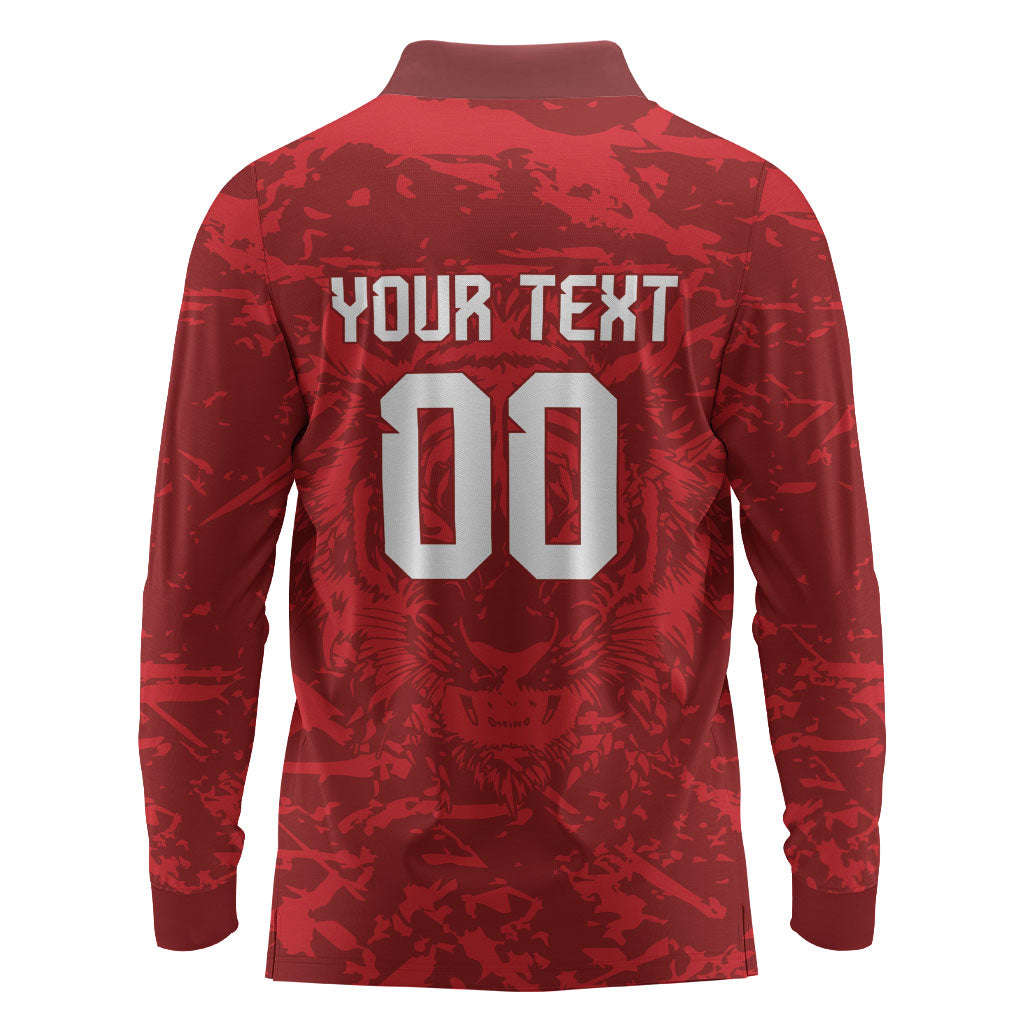 Custom South Korea 2026 World Football Long Sleeve Polo Shirt Taegeuk Warriors
