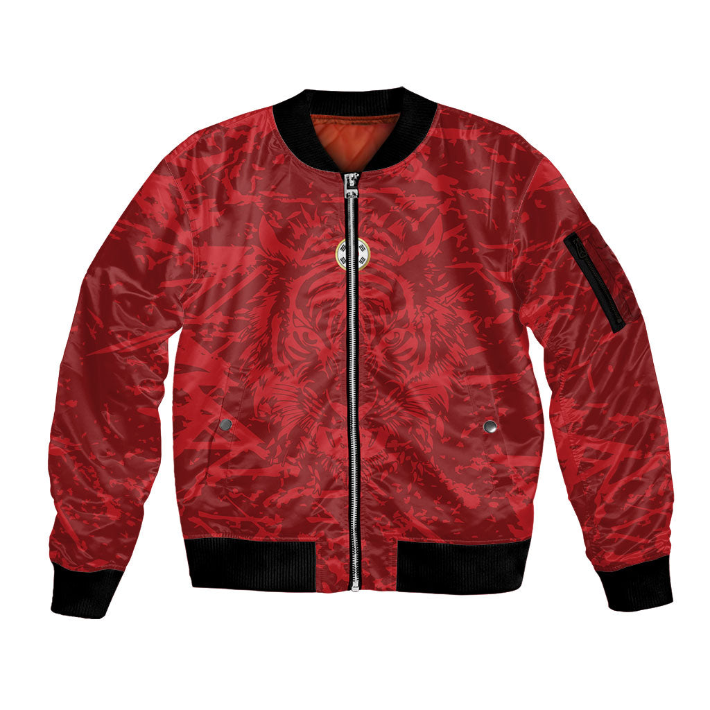 Custom South Korea 2026 World Football Sleeve Zip Bomber Jacket Taegeuk Warriors