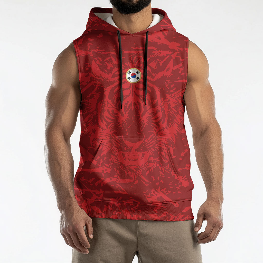 Custom South Korea 2026 World Football Sleeveless Hoodie Taegeuk Warriors