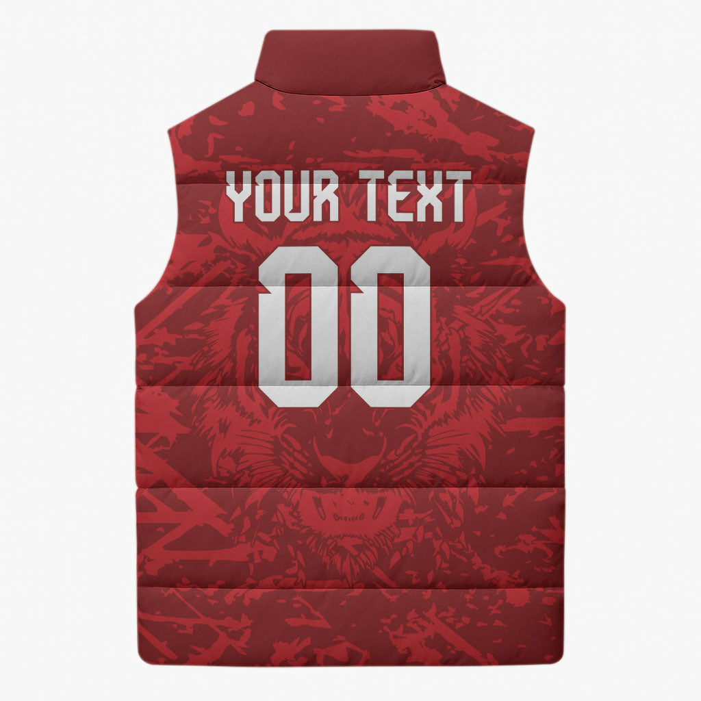 Custom South Korea 2026 World Football Sleeveless Puffer Jacket Taegeuk Warriors