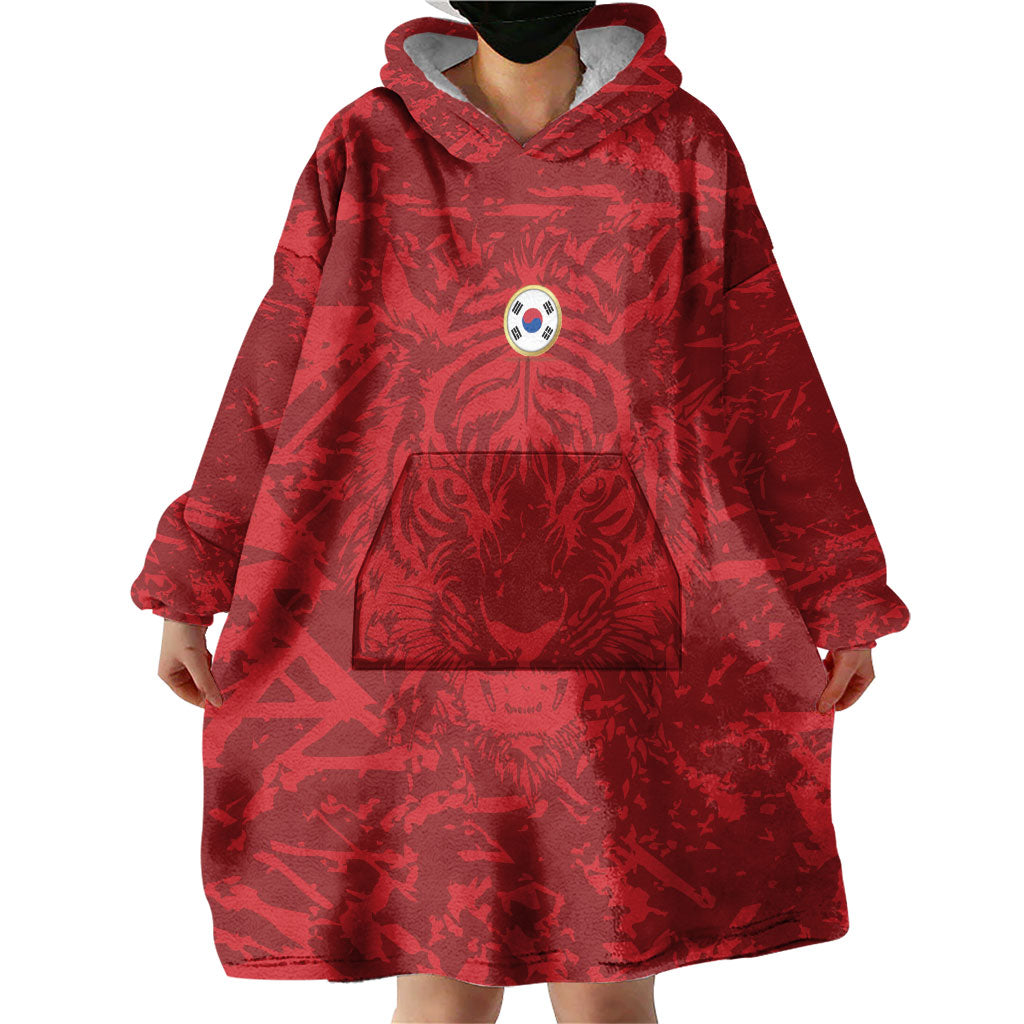 Custom South Korea 2026 World Football Wearable Blanket Hoodie Taegeuk Warriors