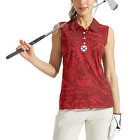 Custom South Korea 2026 World Football Women Sleeveless Polo Shirt Taegeuk Warriors