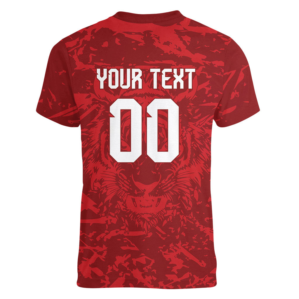 Custom South Korea 2026 World Football Women V-Neck T-Shirt Taegeuk Warriors