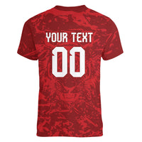 Custom South Korea 2026 World Football Women V-Neck T-Shirt Taegeuk Warriors