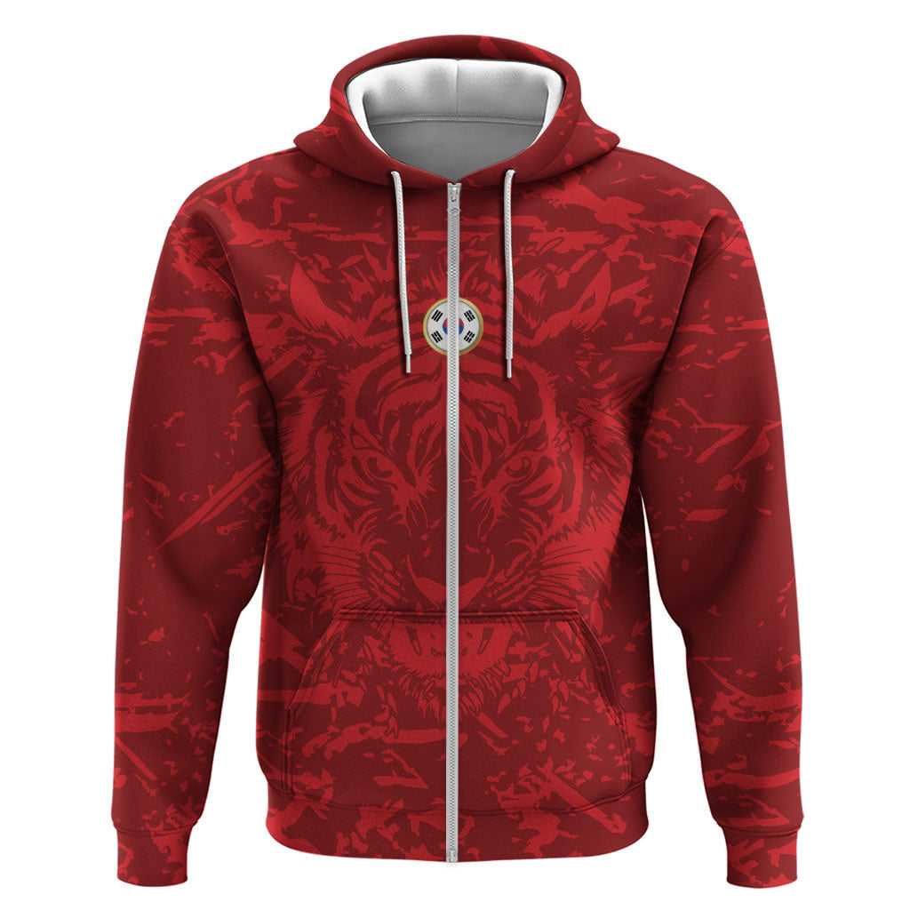 Custom South Korea 2026 World Football Zip Hoodie Taegeuk Warriors