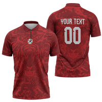 Custom South Korea 2026 World Football Zipper Polo Shirt Taegeuk Warriors