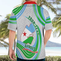 Custom 27 June Djibouti Independence Day Hawaiian Shirt Jabuuti Emblem Mix Islamic Pattern - Wonder Print Shop