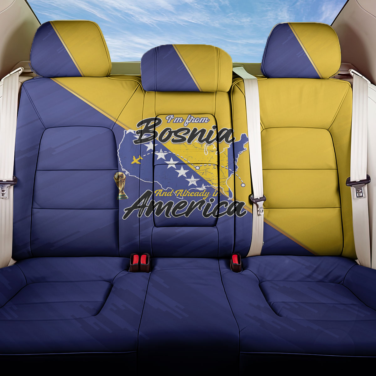 Bosnia and Herzegovina 2026 Back Car Seat Cover Already in America