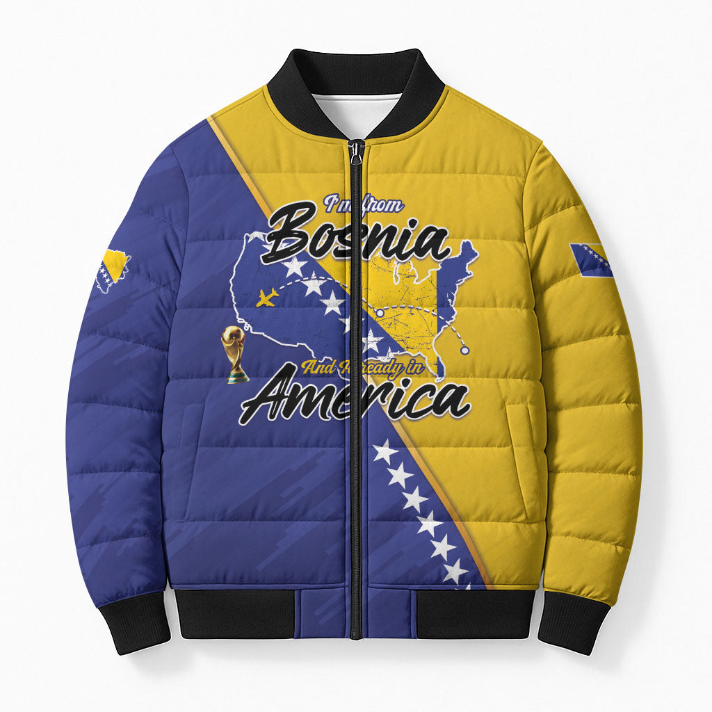 Personalised Bosnia and Herzegovina 2026 Bomber Puffer Jacket Already in America
