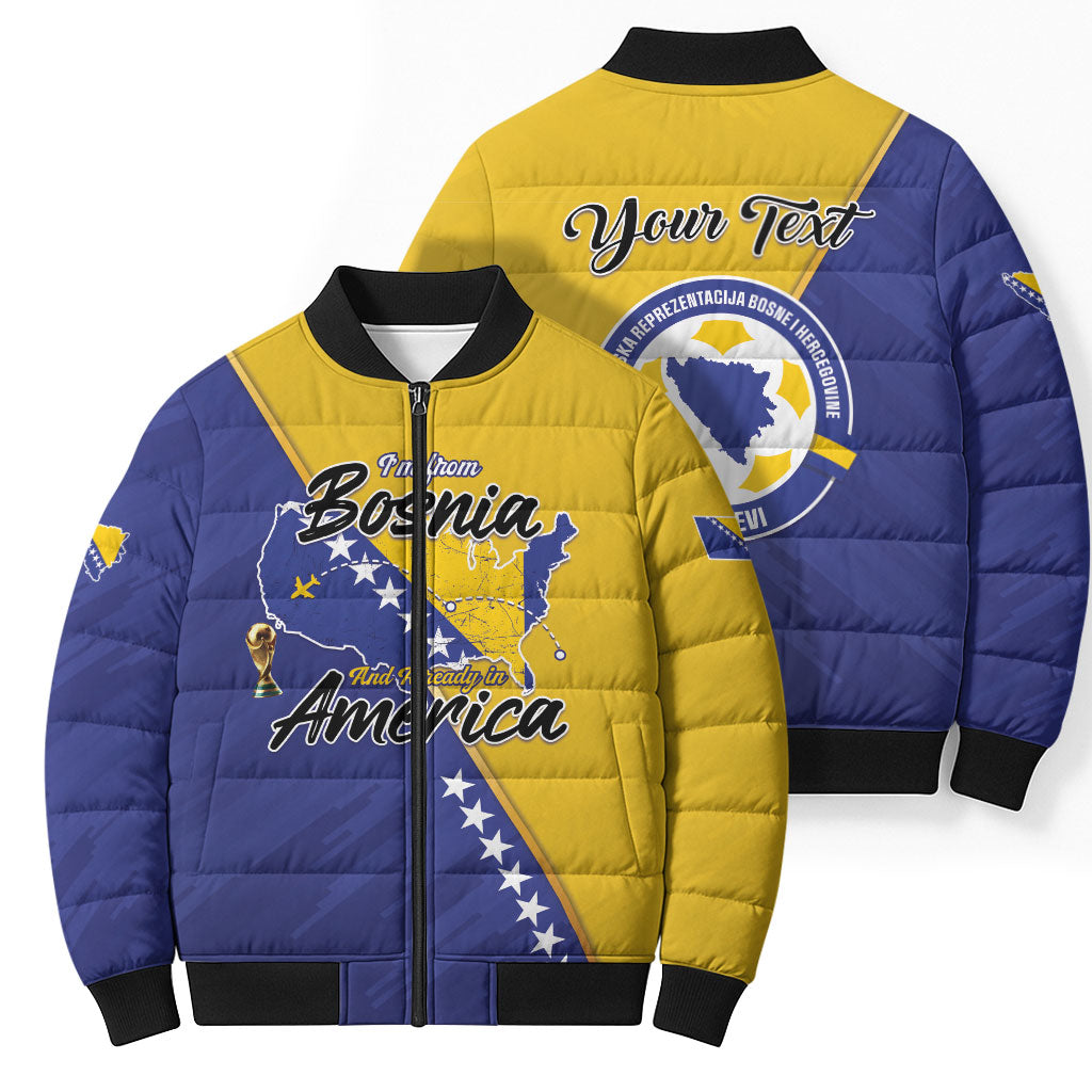 Personalised Bosnia and Herzegovina 2026 Bomber Puffer Jacket Already in America