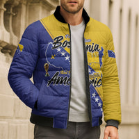 Personalised Bosnia and Herzegovina 2026 Bomber Puffer Jacket Already in America