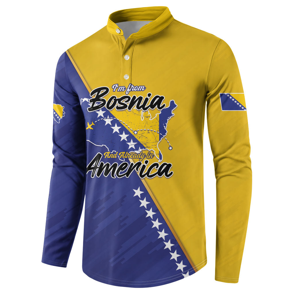 Personalised Bosnia and Herzegovina 2026 Button Sweatshirt Already in America