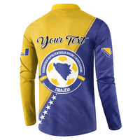 Personalised Bosnia and Herzegovina 2026 Button Sweatshirt Already in America