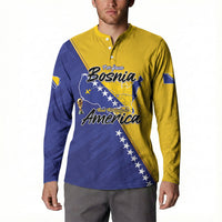 Personalised Bosnia and Herzegovina 2026 Button Sweatshirt Already in America