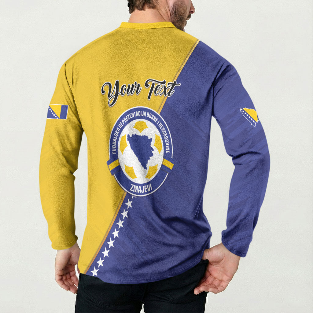 Personalised Bosnia and Herzegovina 2026 Button Sweatshirt Already in America