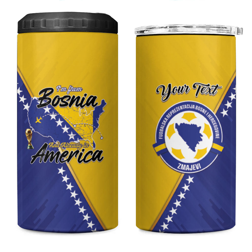 Personalised Bosnia and Herzegovina 2026 4 in 1 Can Cooler Tumbler Already in America