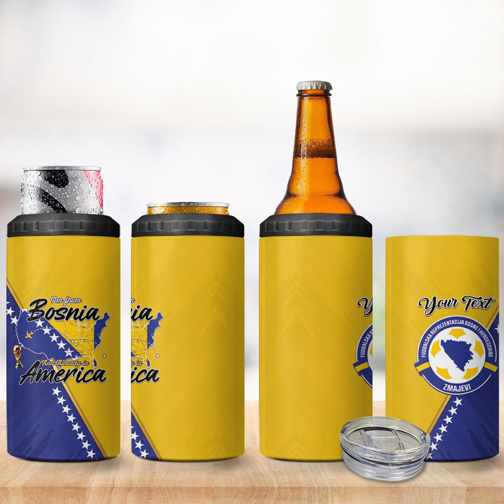 Personalised Bosnia and Herzegovina 2026 4 in 1 Can Cooler Tumbler Already in America
