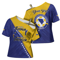 Personalised Bosnia and Herzegovina 2026 Cross Shoulder Shirt Already in America