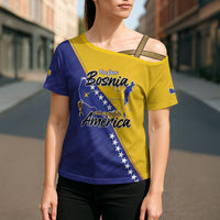 Personalised Bosnia and Herzegovina 2026 Cross Shoulder Shirt Already in America