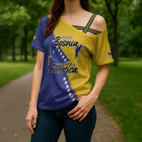 Personalised Bosnia and Herzegovina 2026 Cross Shoulder Shirt Already in America